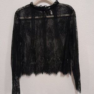 Lace black blouse